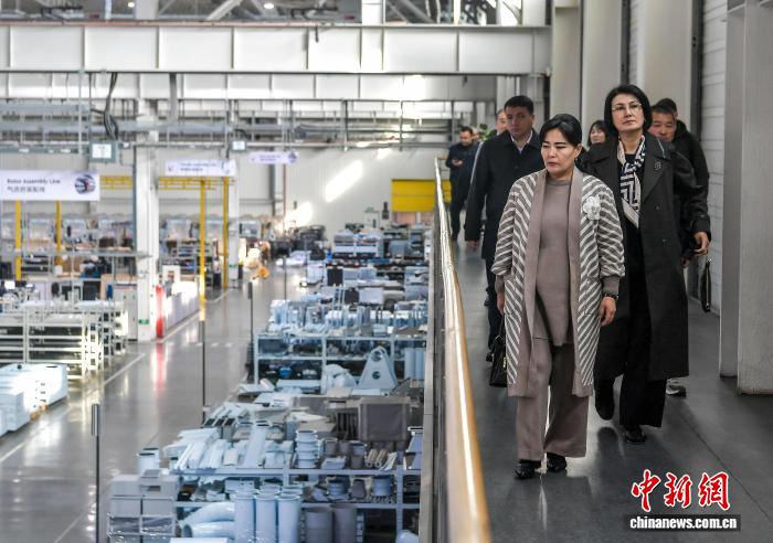 新疆:第十二届中国-中亚合作论坛参会嘉宾参观智能机械生产企业