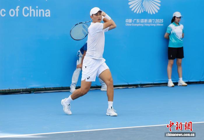 (粤港澳全运会)十五运会网球项目开拍 商竣程收获全运会“开门红”