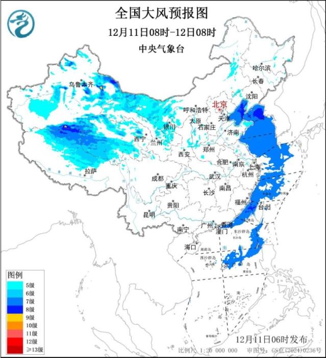寒潮继续影响我国大部地区 华北、黄淮等地有大范围雨雪