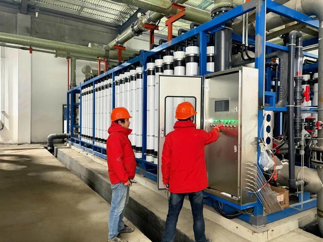 东营港中水回用项目调试出水