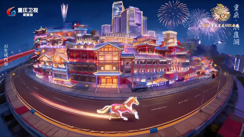 校企双轨赋能 重庆外语外事学院短片亮相重庆首届AIGC春晚