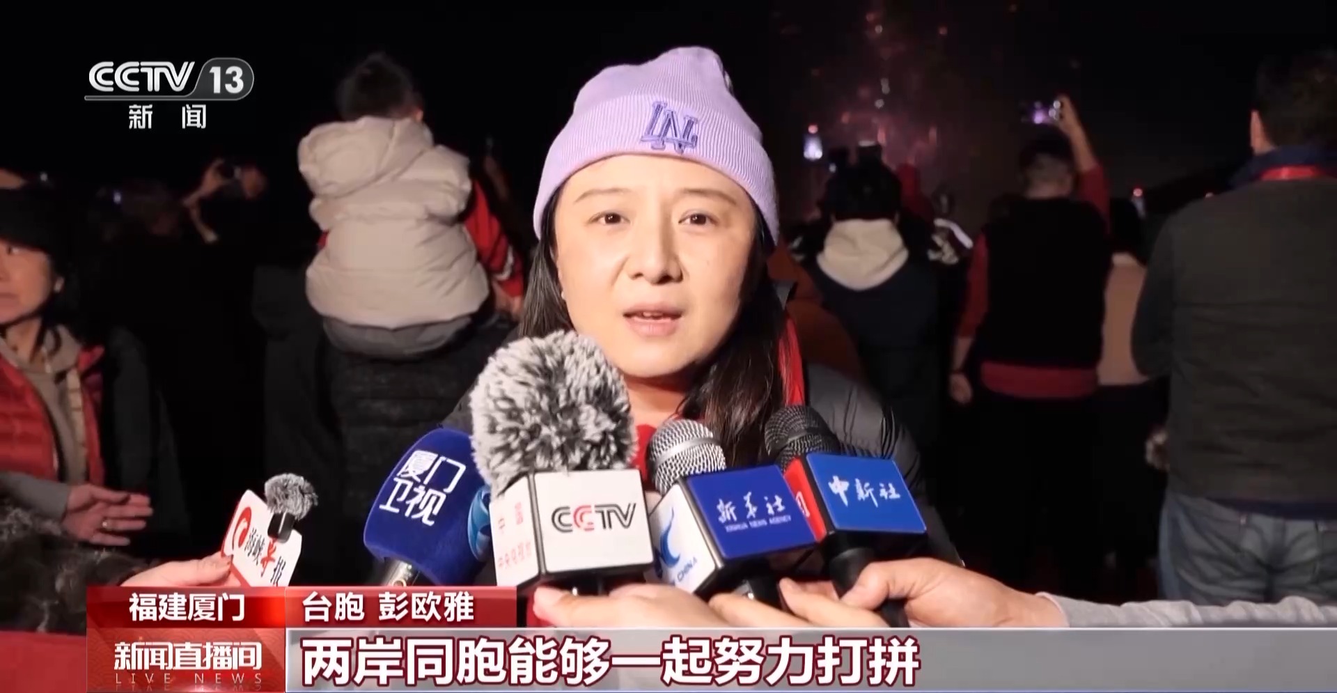 流光溢彩映海峡 两岸同胞共贺马年新春