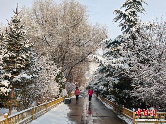 图为黄南州同仁市雪后实景。青海省气象局 供图