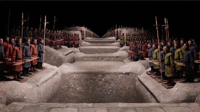 在上海北外滩，戴上XR眼镜“走进”秦陵地宫