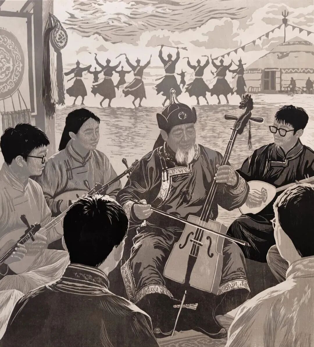 第二届“石榴花开 籽籽同心”全区大学生铸牢中华民族共同体意识书画艺术作品展在内蒙古美术馆展出