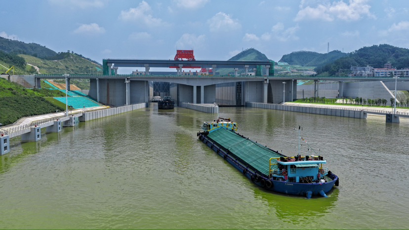 平陆运河顺利完成枢纽工程有水联调