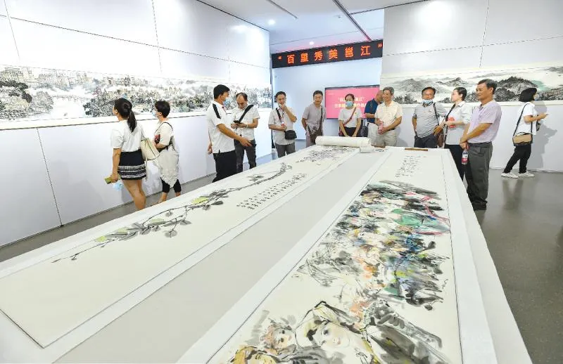 南宁市庆祝中国共产党成立100周年美术书法作品展在南宁市书画院开展