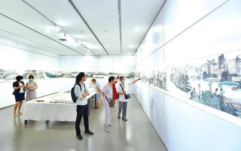 南宁市庆祝中国共产党成立100周年美术书法作品展在南宁市书画院开展