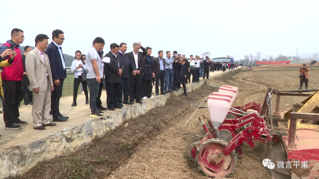 广西2023年“百万农机闹春耕”现场推进会（百色会场）暨农机化新技术新装备“田间日”培训会在平果市召开
