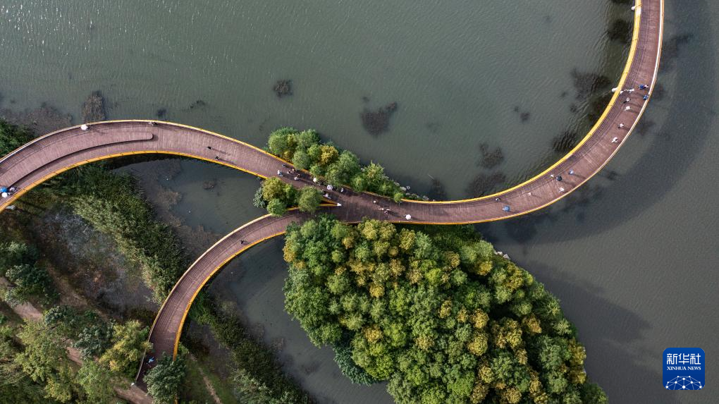 明湖湿地景如画