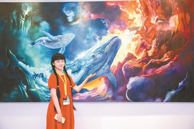 以艺术“对话”世界：13岁女生画作“破圈”进入深圳中考试题