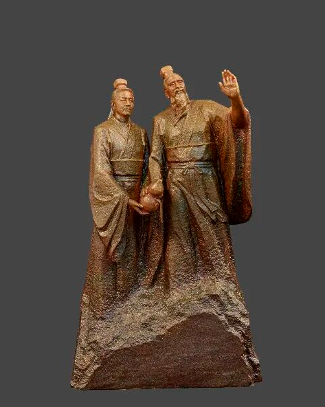 十四艺节 | 重庆61件作品入选全国三大展览 孙闯 《承传——杏林薪火,脉泽千年》 48.5×23.4×80cm 雕塑 2022年.jpg