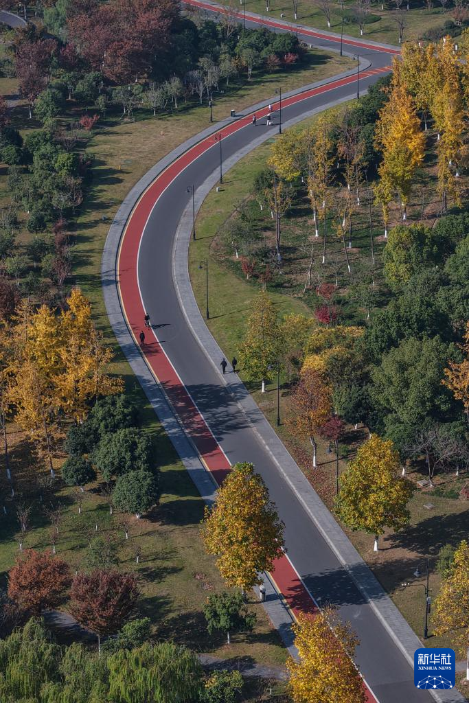 浙江绍兴：湖泊公园引客来