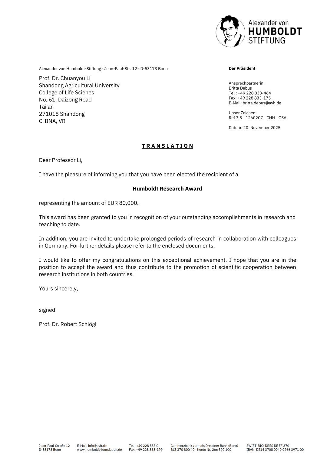 重磅!山东农大这位教授获国际顶尖学界“最高荣誉” 重磅!山东农大这位教授获国际顶尖学界“最高荣誉”