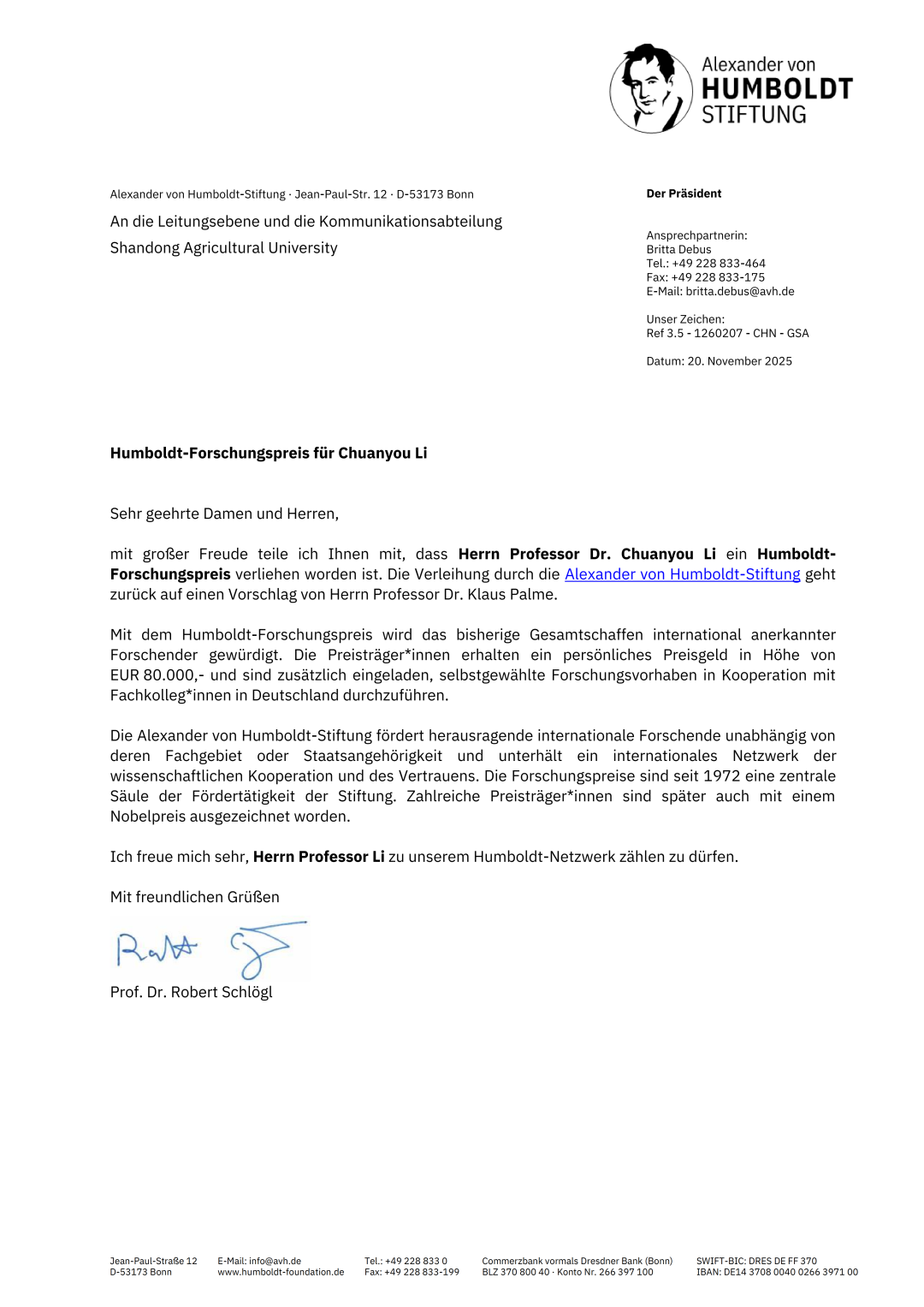 重磅！山东农大这位教授获国际顶尖学界“最高荣誉”