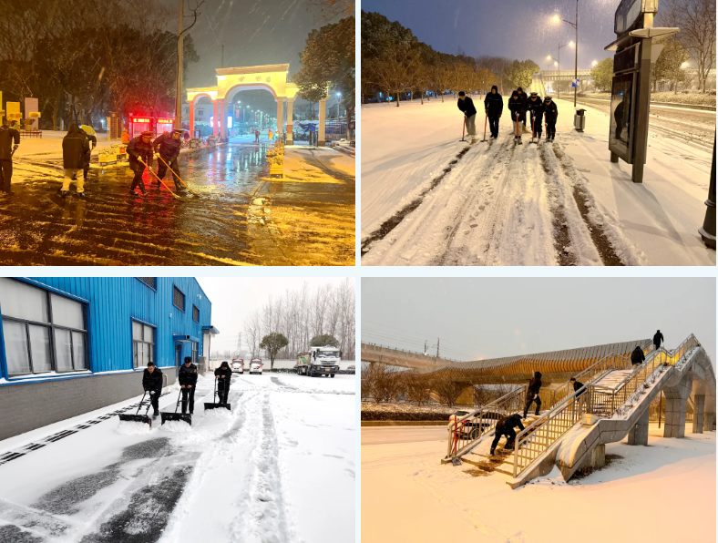 南京市江北新区长芦街道迅速应对降雪全力护航居民安全