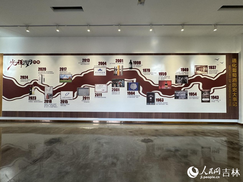 通化葡萄酒历史大事记。人民网记者 李思玥摄