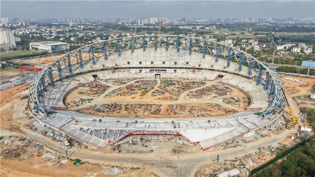 中国东盟(北海)体育实训基地主体工程初现雏形 中国东盟(北海)体育实训基地主体工程初现雏形