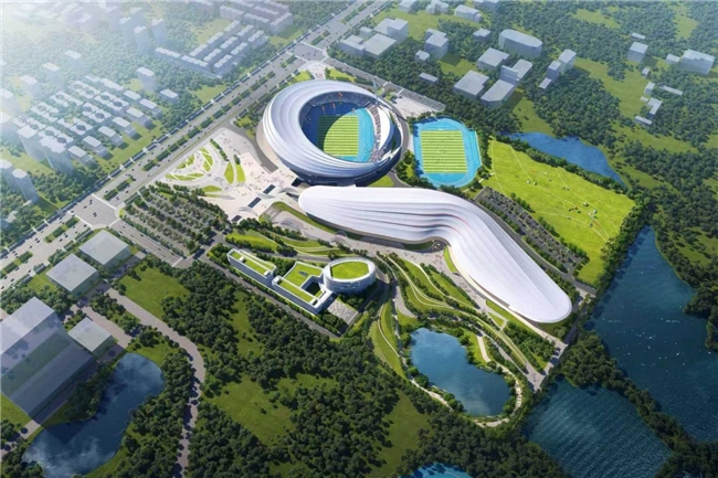 中国东盟(北海)体育实训基地主体工程初现雏形 中国东盟(北海)体育实训基地主体工程初现雏形