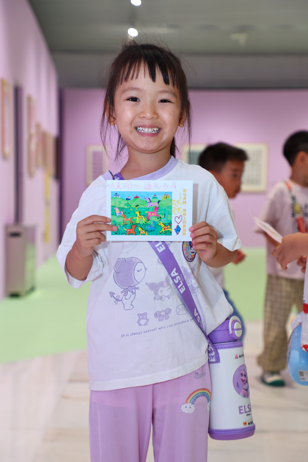 以美润心·逐光少年 ——2026年“奥城杯”全国少年儿童美术作品展亮相北京奥运博物馆 图片
