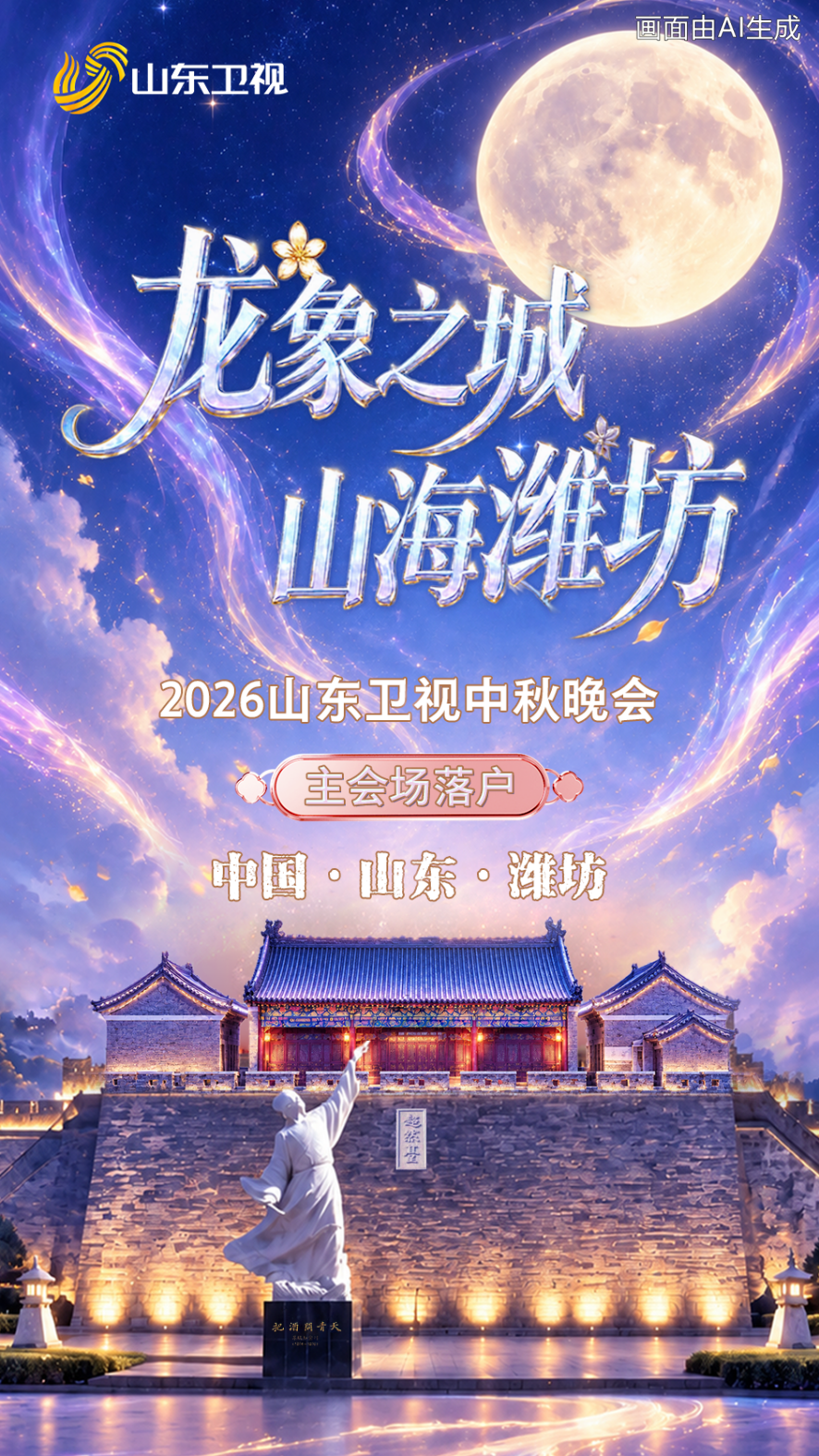 《2026山东卫视中秋晚会》录制官宣!主会场落户潍坊、分会场落户临清东宛园