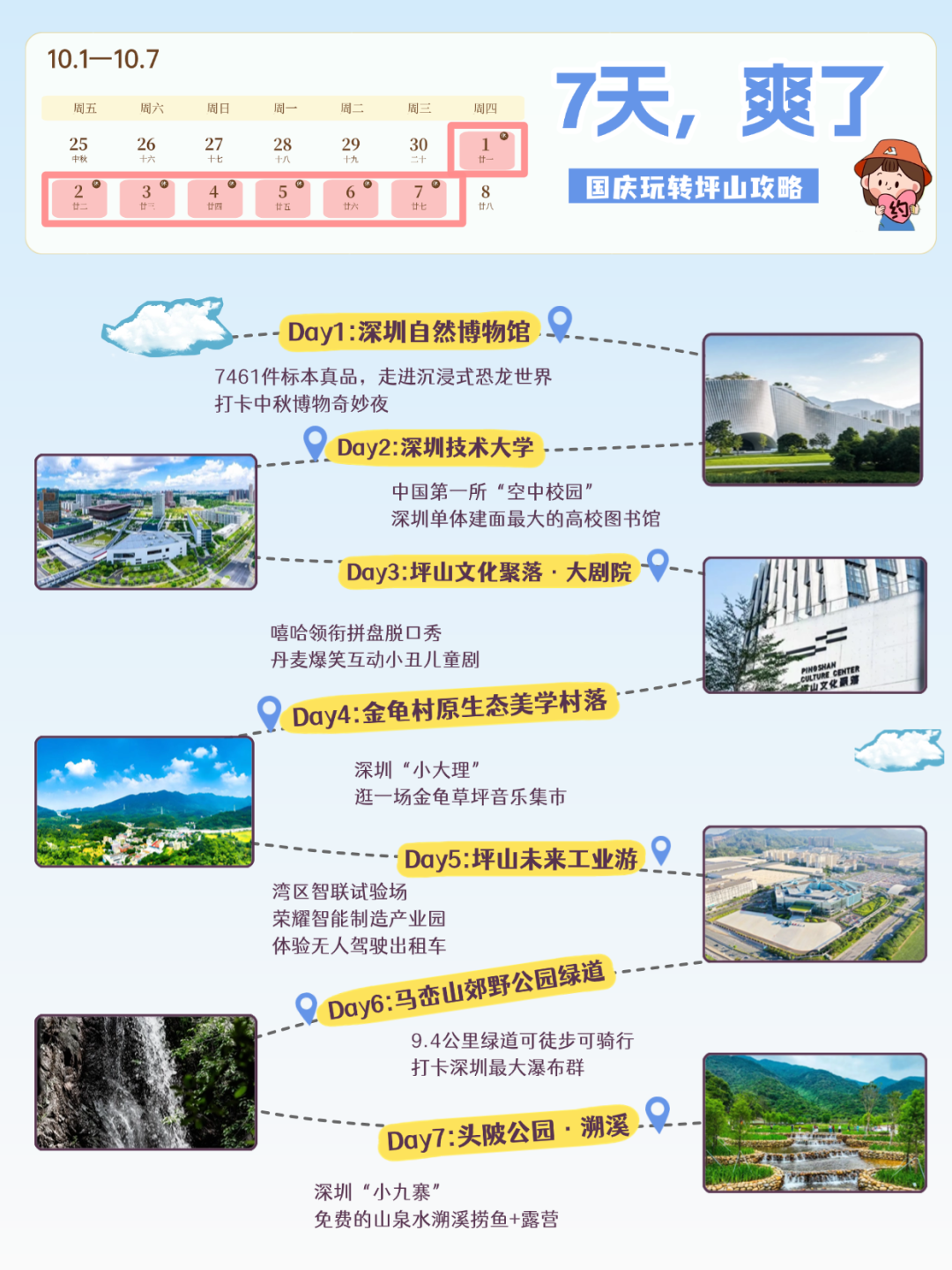 3天6天7天10天13天!你的中秋国庆,别纠结了,就坪山了!照单收!