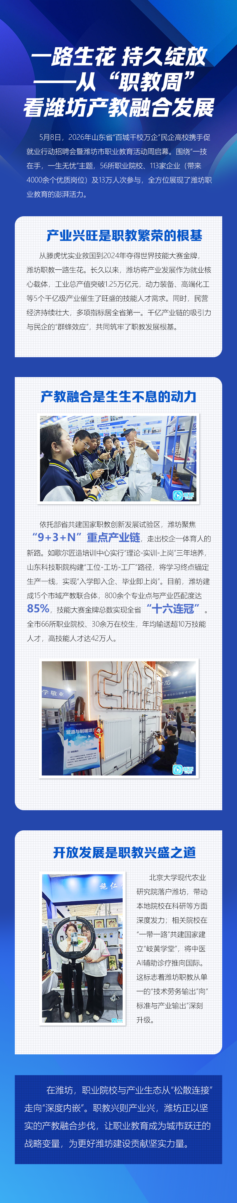 一路生花 持久绽放——从“职教周”看潍坊产教融合发展